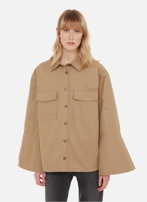 Shirley organic cotton twill overshirt Beige by REMAIN REMAIN Shirley organic cotton twill overshirt Beige