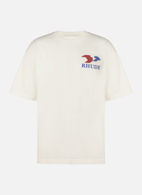 T-shirt à logo en coton WhiteRHUDE 