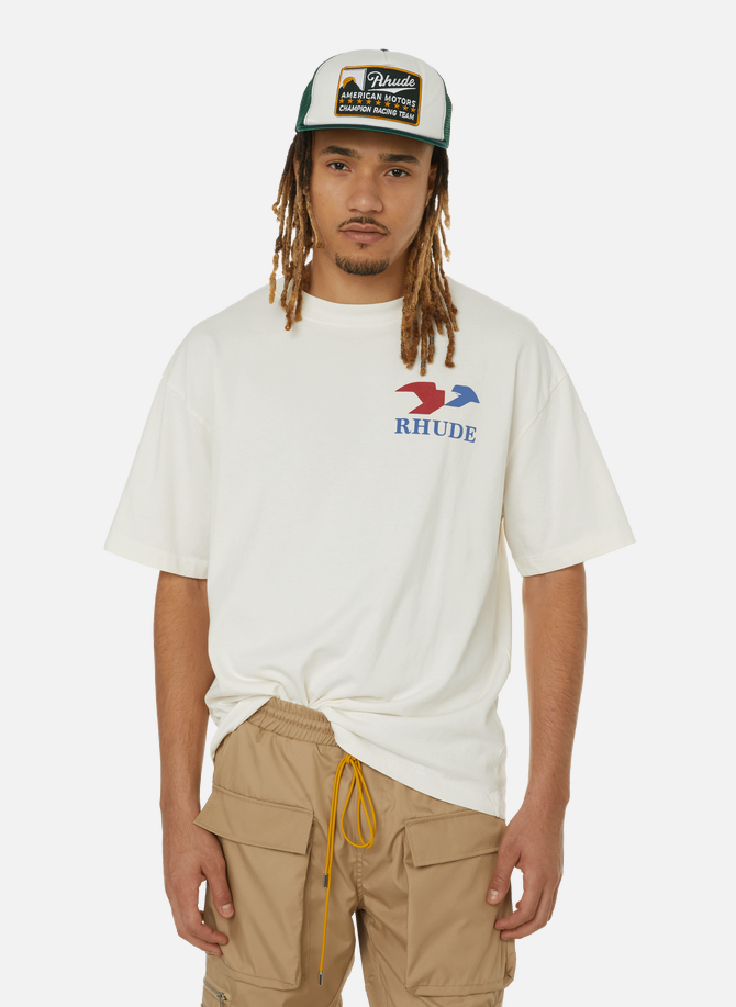 Cotton T-shirt with logo RHUDE