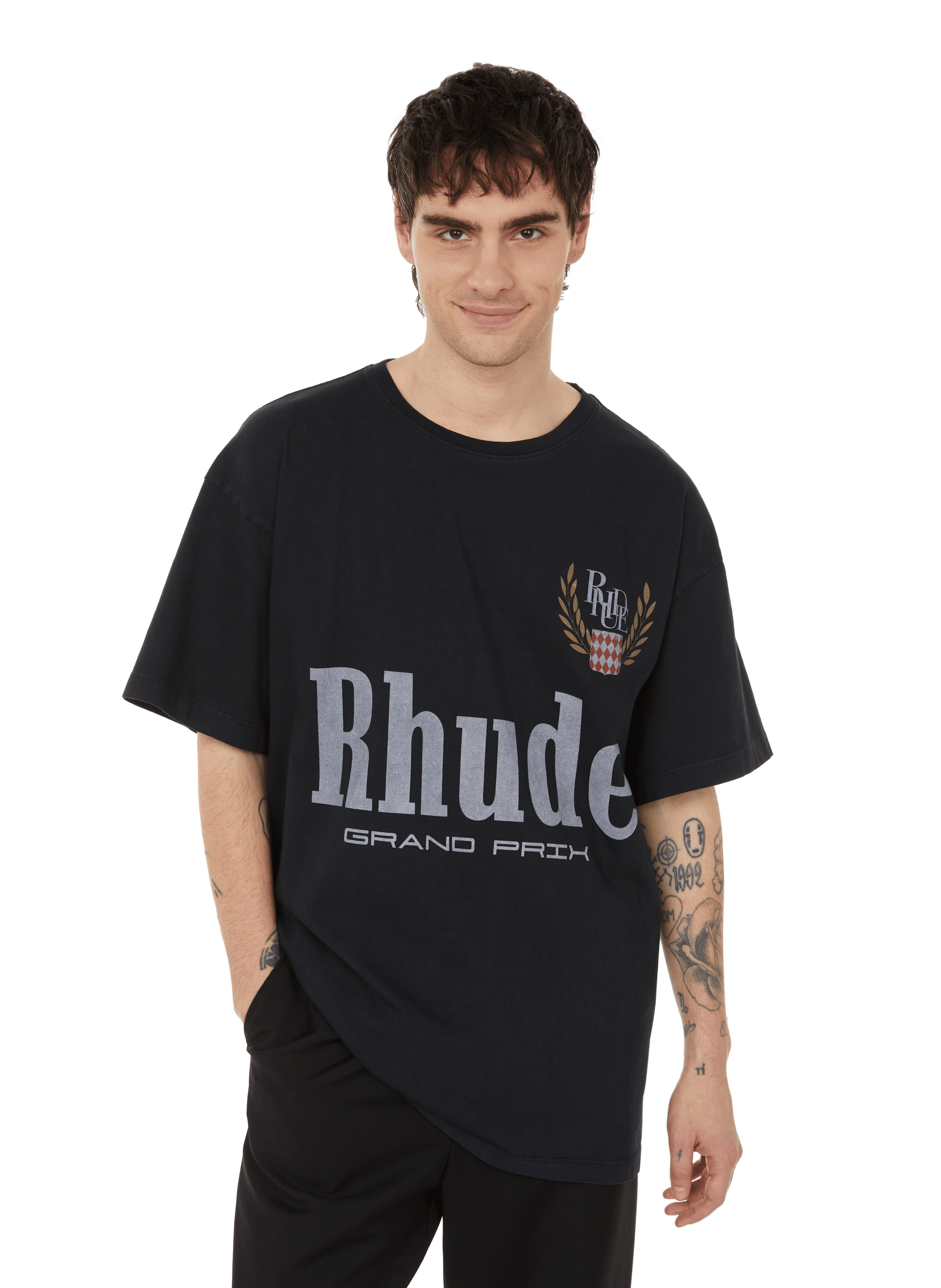 GRAND PRIX COTTON T-SHIRT - RHUDE for 