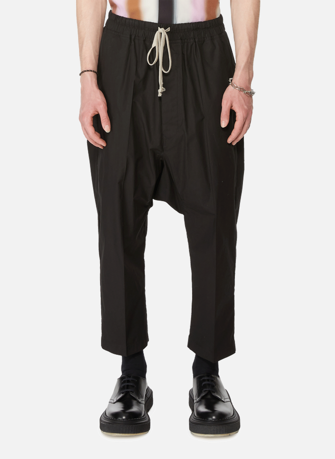 Cotton drawstring cropped trousers RICK OWENS