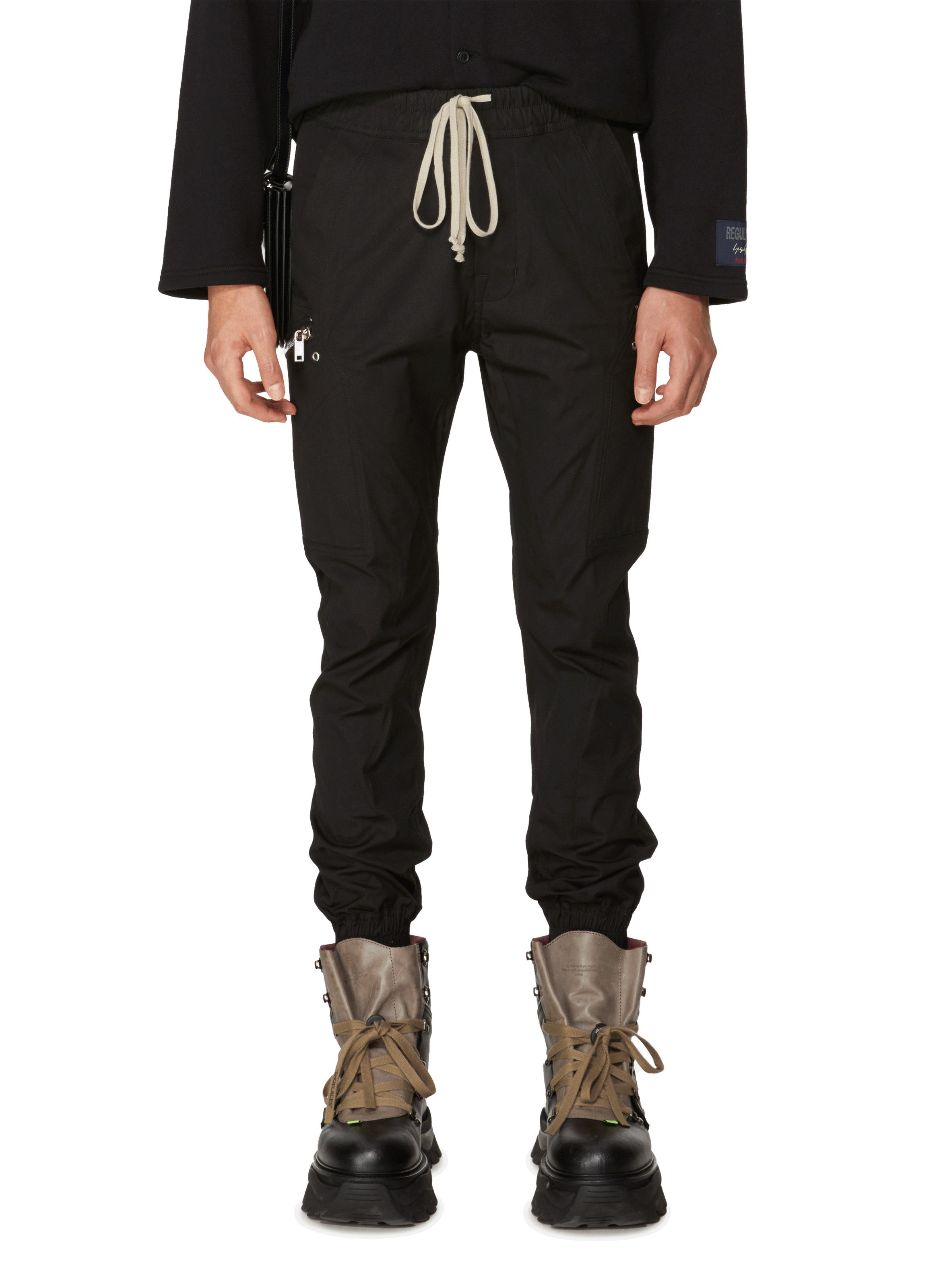STRAIGHT TROUSERS WITH DRAWSTRINGS AT 