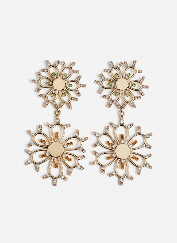 Luminaria earrings with crystals Golden by ROSANTICA ROSANTICA Luminaria earrings with crystals Golden
