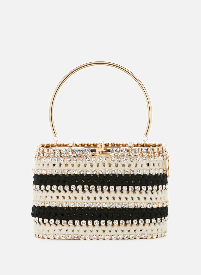 Knit and rhinestone handbag ROSANTICA