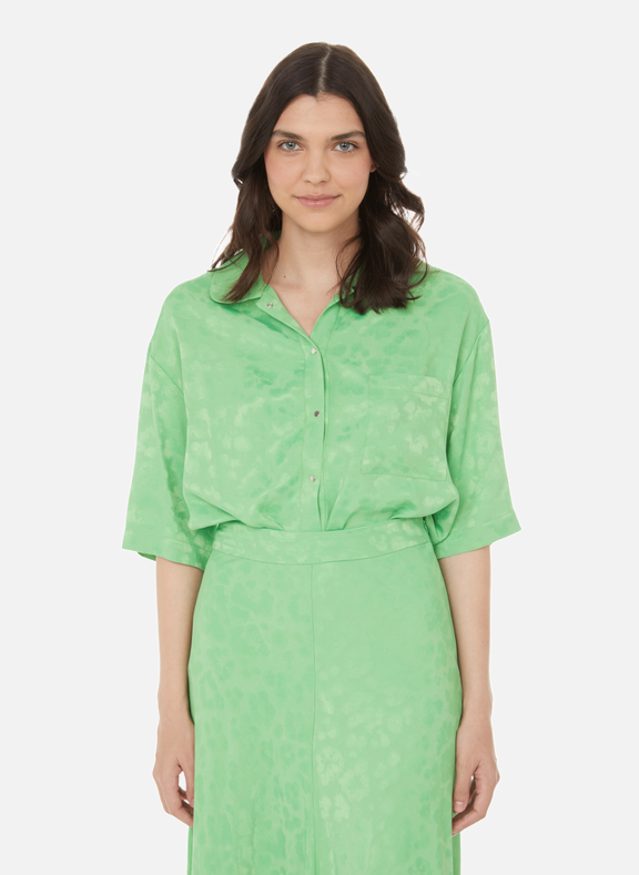 ROSEANNA Tony blouse with tonal print Green