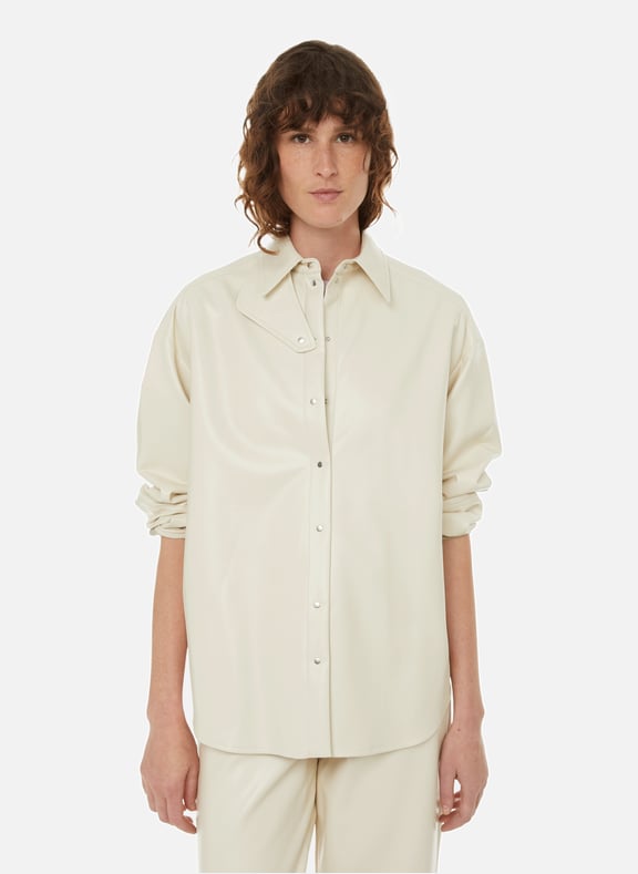Valley Record vegan leather shirt White by ROSEANNA ROSEANNA Valley Record vegan leather shirt White