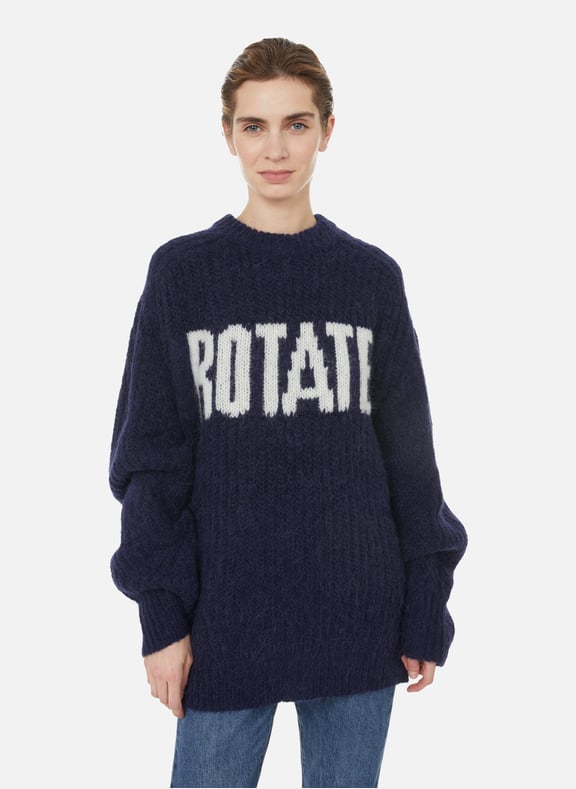 Brandy oversized wool and alpaca jumper Blue by ROTATE ROTATE Brandy oversized wool and alpaca jumper Blue