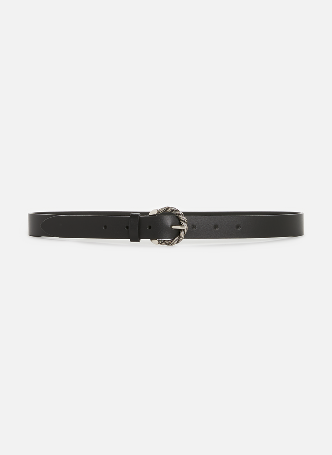 Twisted buckle leather belt SAISON 1865