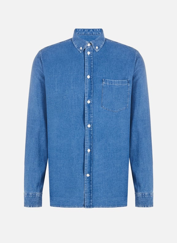 Cotton denim-effect shirt Blue by SAISON 1865 SAISON 1865 Cotton denim-effect shirt Blue