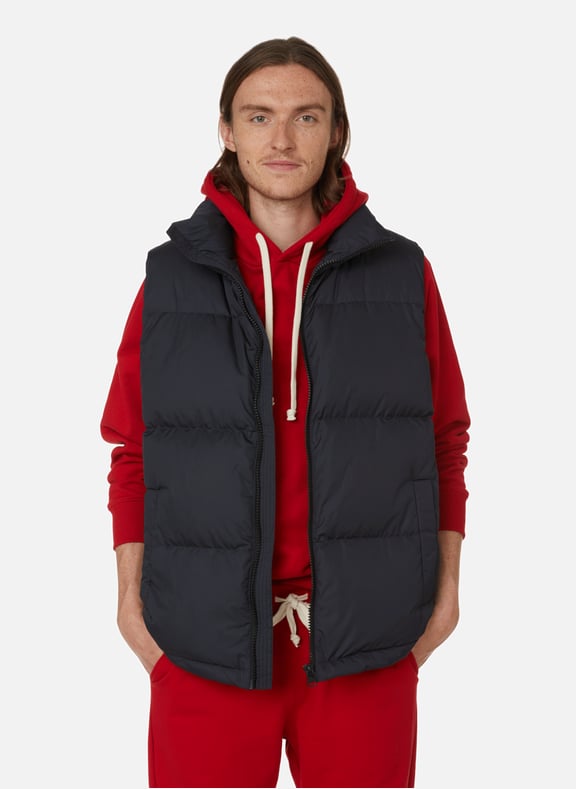 Sleeveless down jacket Blue by SAISON 1865 SAISON 1865 Sleeveless down jacket Blue