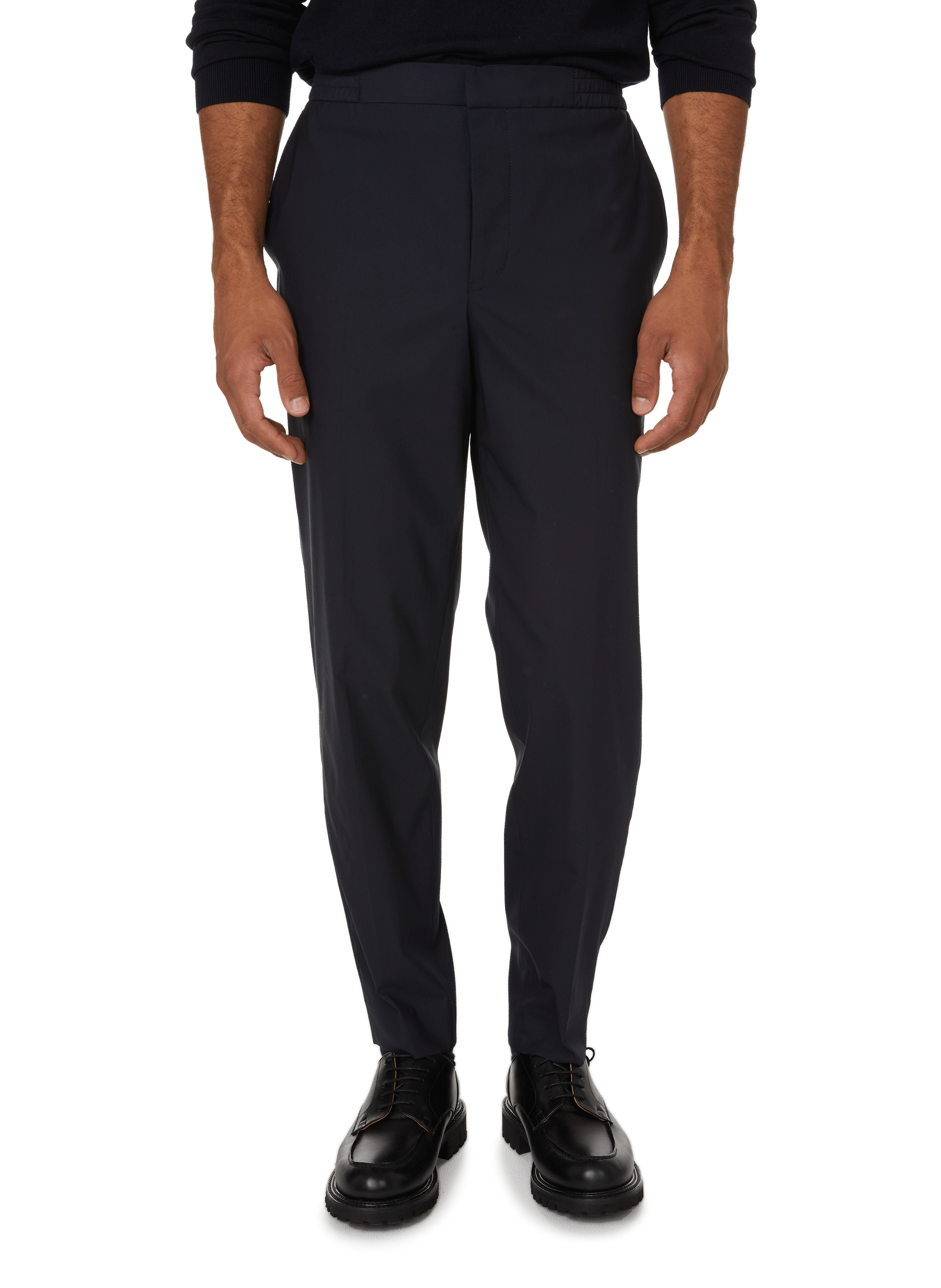 Tailored Cigarette Trousers in Navy  Alexander McQueen RO