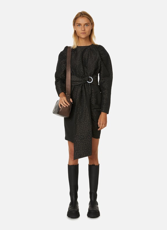 Leopard-print dress Green by SAISON 1865 SAISON 1865 Leopard-print dress Green