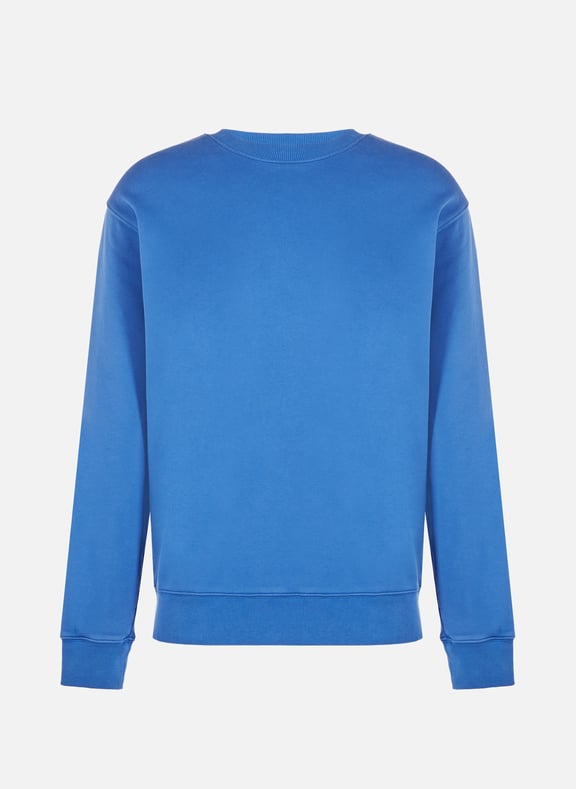 Round-neck cotton sweatshirt Blue by SAISON 1865 SAISON 1865 Round-neck cotton sweatshirt Blue