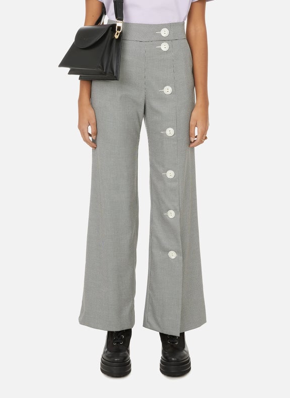 Houndstooth pattern trousers Multicolour by SALUT BEAUTÉ SALUT BEAUTÉ Houndstooth pattern trousers Multicolour