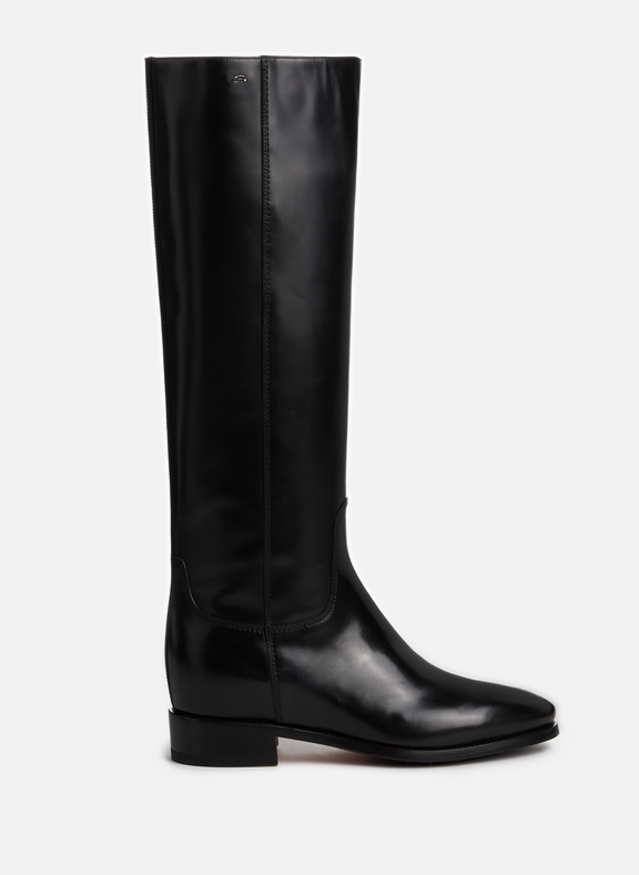 SANTONI Leather boots Black