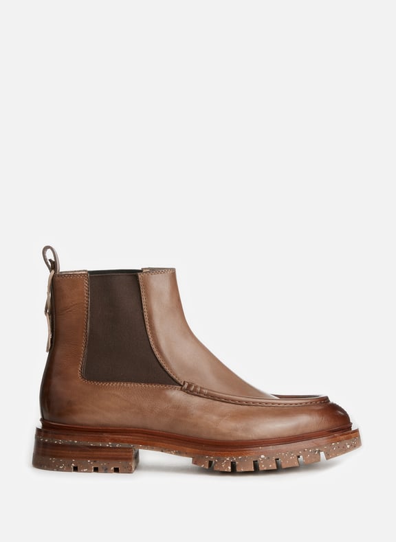 Leather Chelsea boots Brown by SANTONI SANTONI Leather Chelsea boots Brown