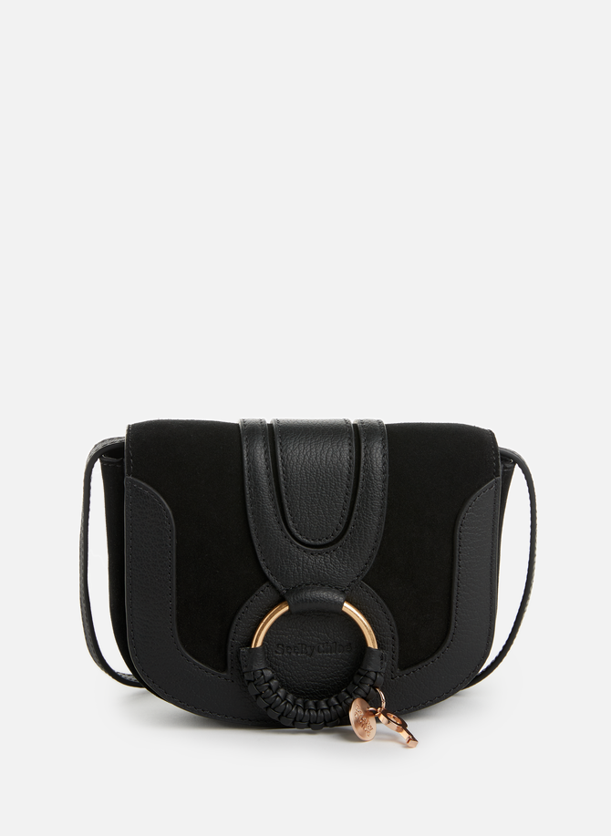 Hana grained leather and suede mini shoulder bag SEE BY CHLOE