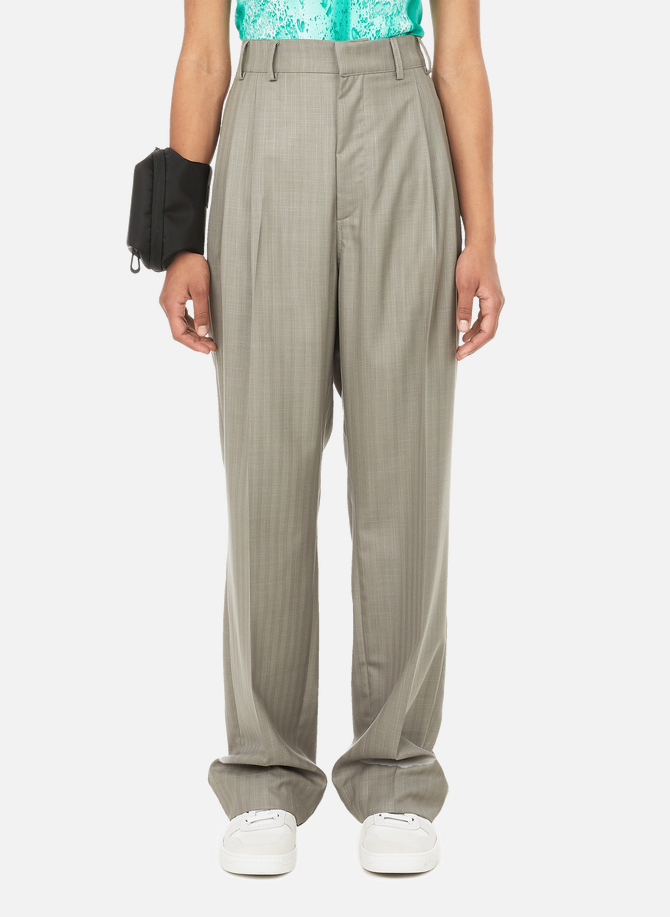 Striped cotton and viscose-blend tailored trousers SERAPIS