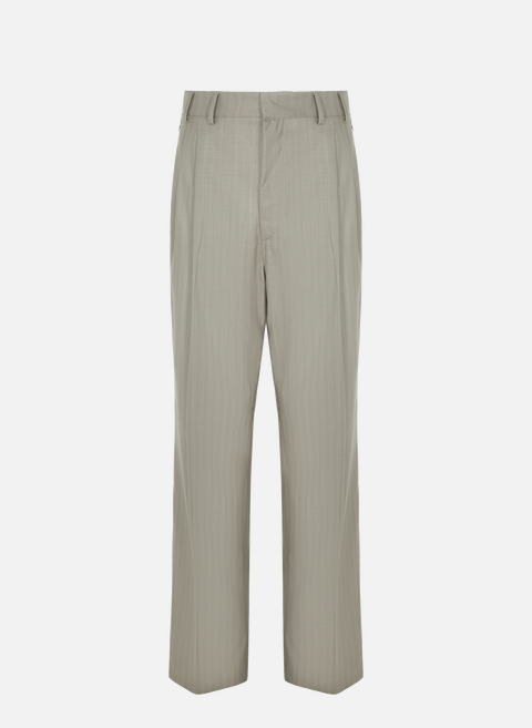 Pantalon rayé en coton et viscose mélangés GreySERAPIS 