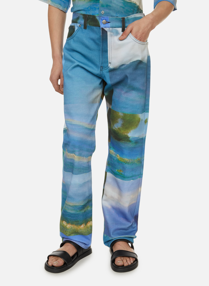 Terra Grid cotton trousers SERAPIS