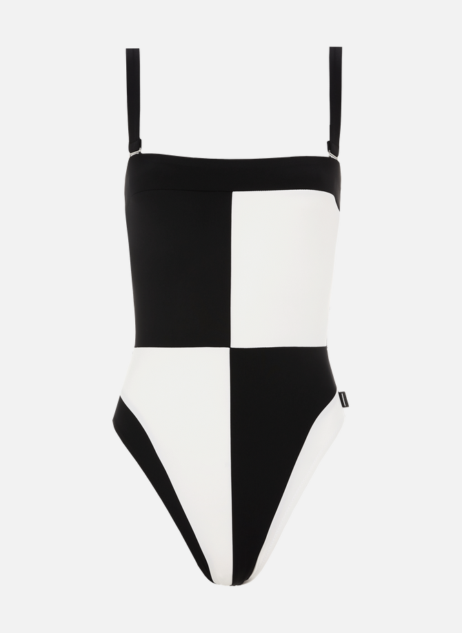 Two-tone one-piece swimsuit  SHAN