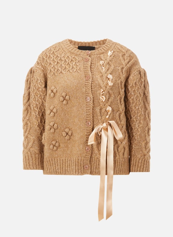 Virgin wool and alpaca cardigan Multicolour by SIMONE ROCHA SIMONE ROCHA Virgin wool and alpaca cardigan Multicolour