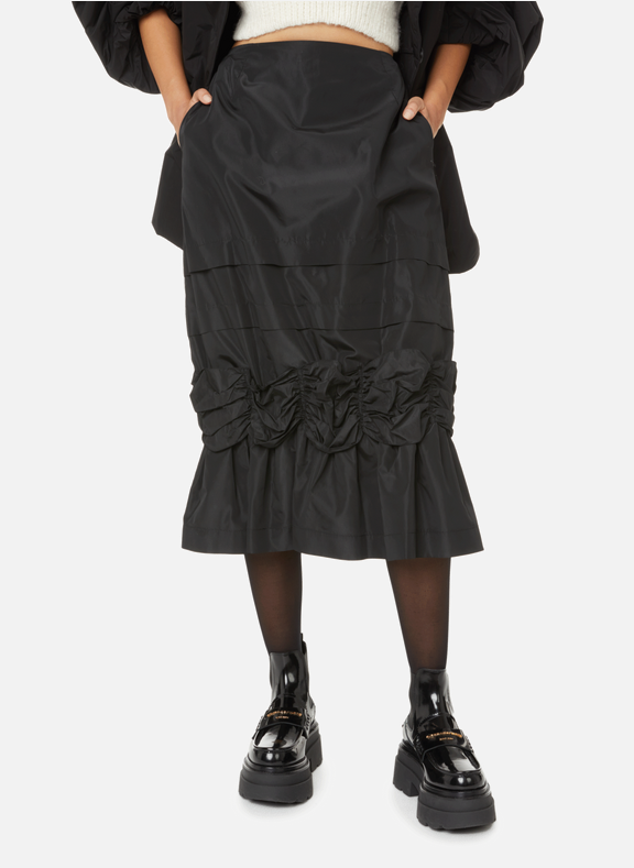 SIMONE ROCHA Skirt with gathered detail Black