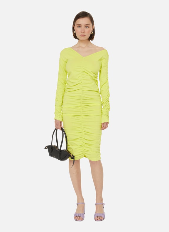 Helmut lang ruched dress best sale
