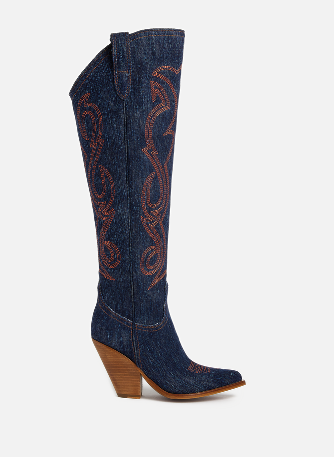 High denim cowboy boots SONORA BOOTS