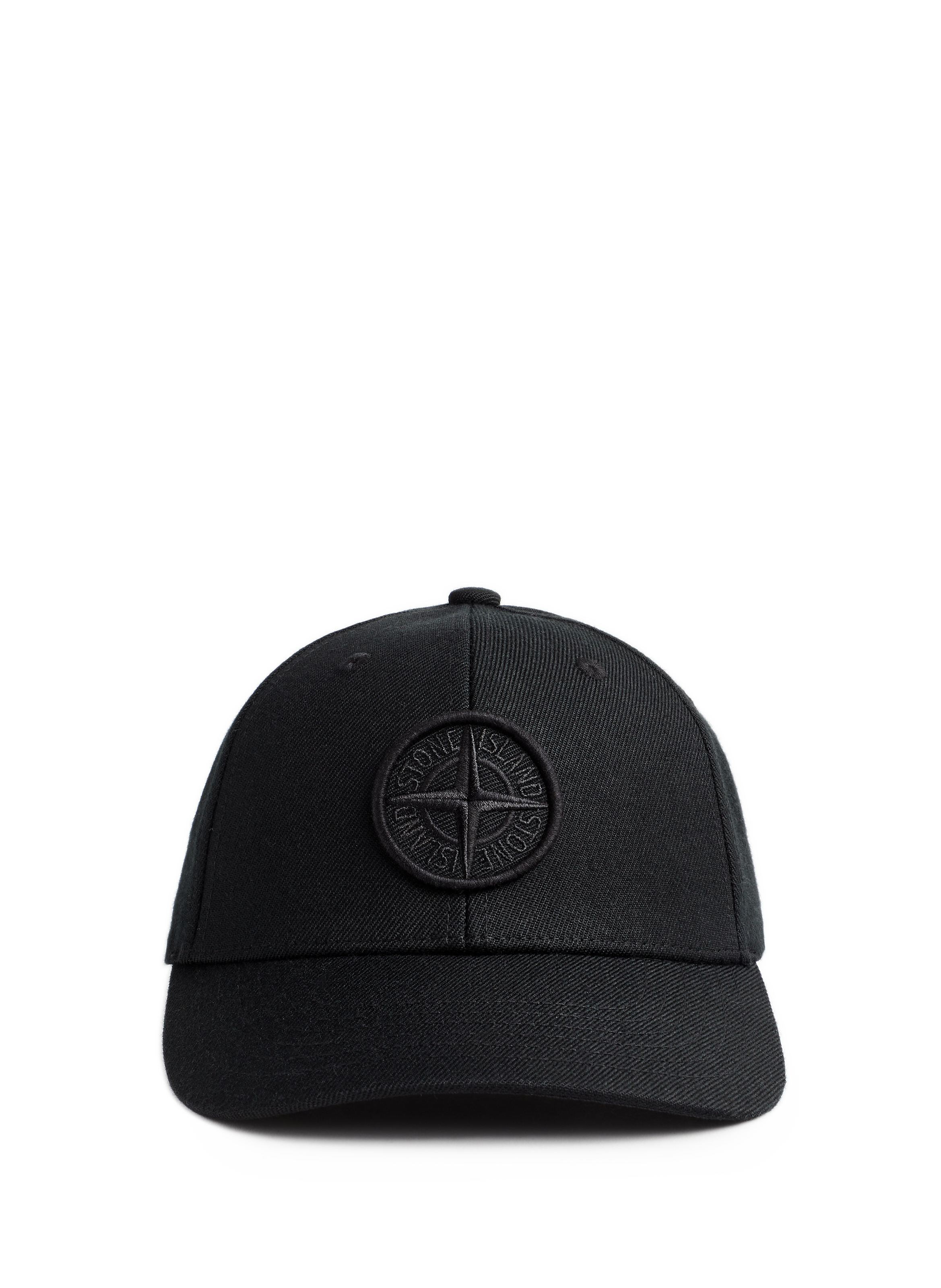 Stone Island Logo-embroidered Gabardine Baseball Cap in Black Womens Mens Accessories Mens Hats 