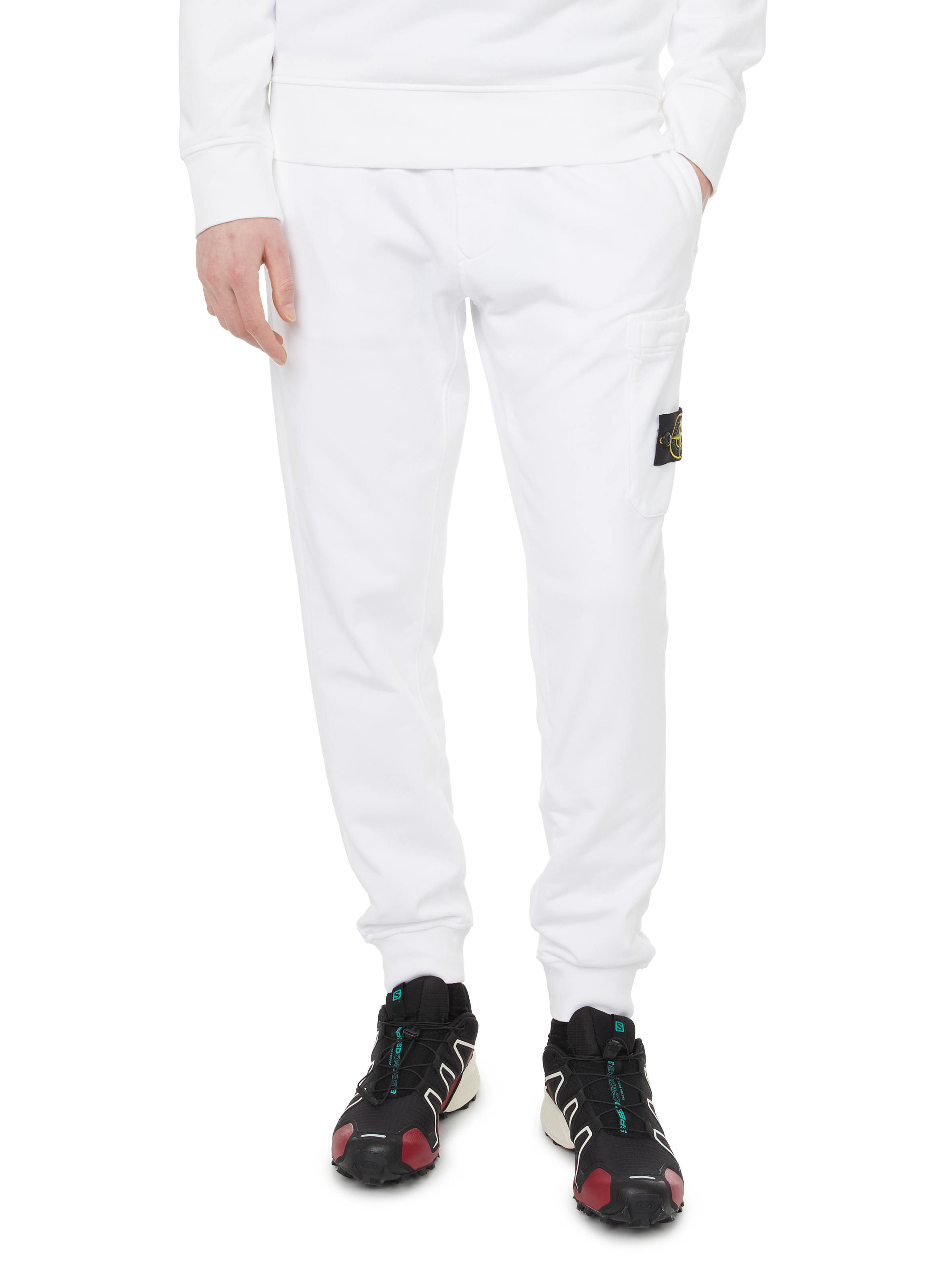 stone island joggers white