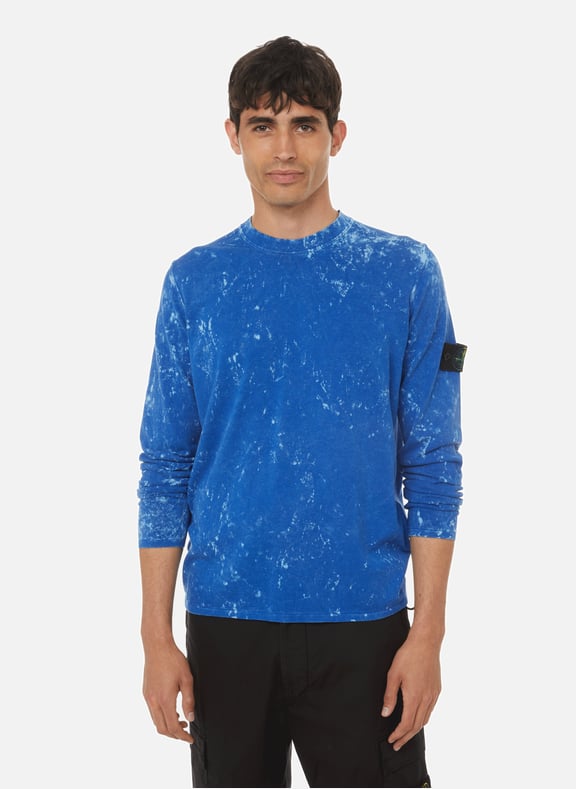 Cotton knit jumper Blue by STONE ISLAND STONE ISLAND Cotton knit jumper Blue
