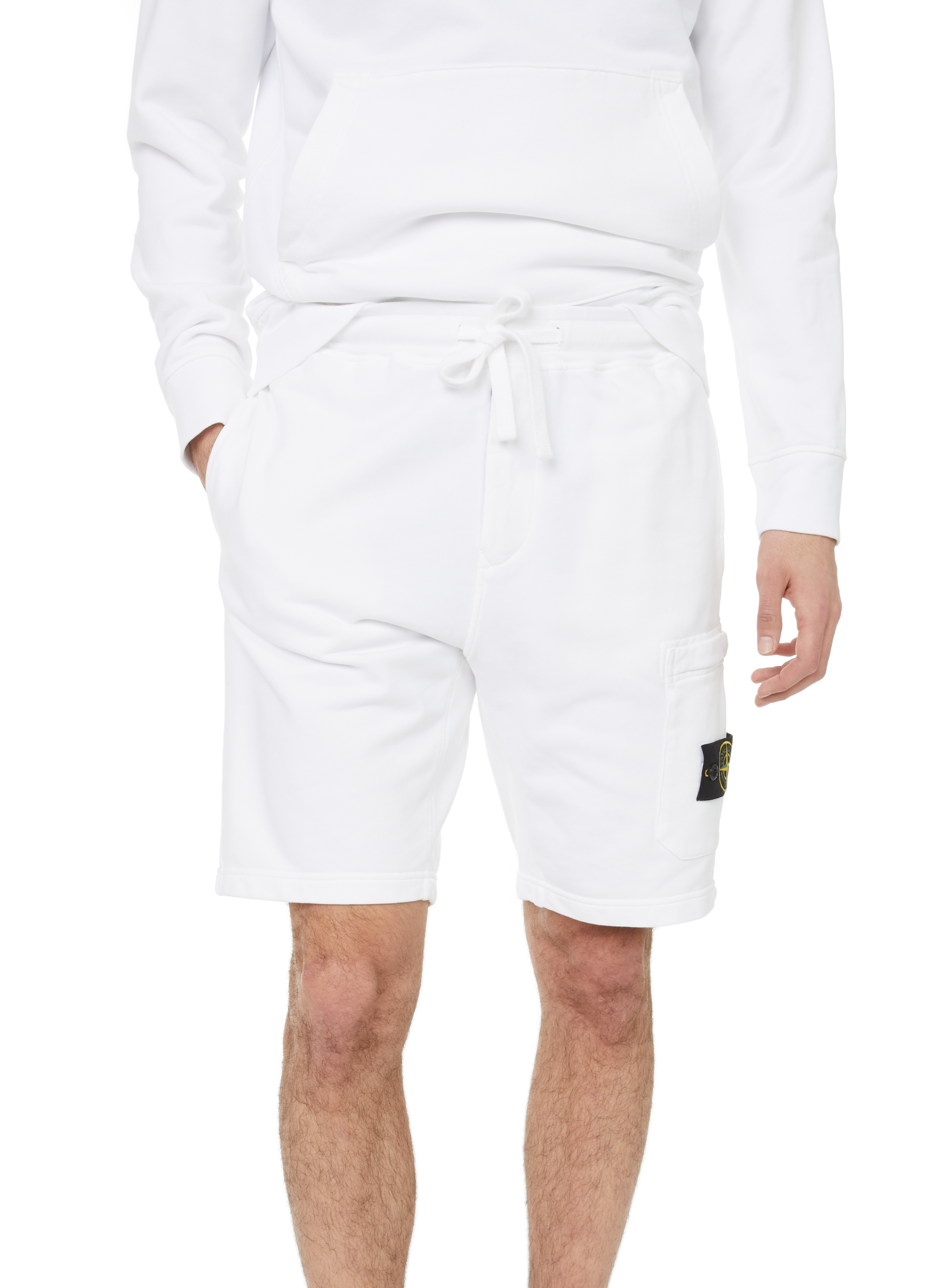 white stone island shorts