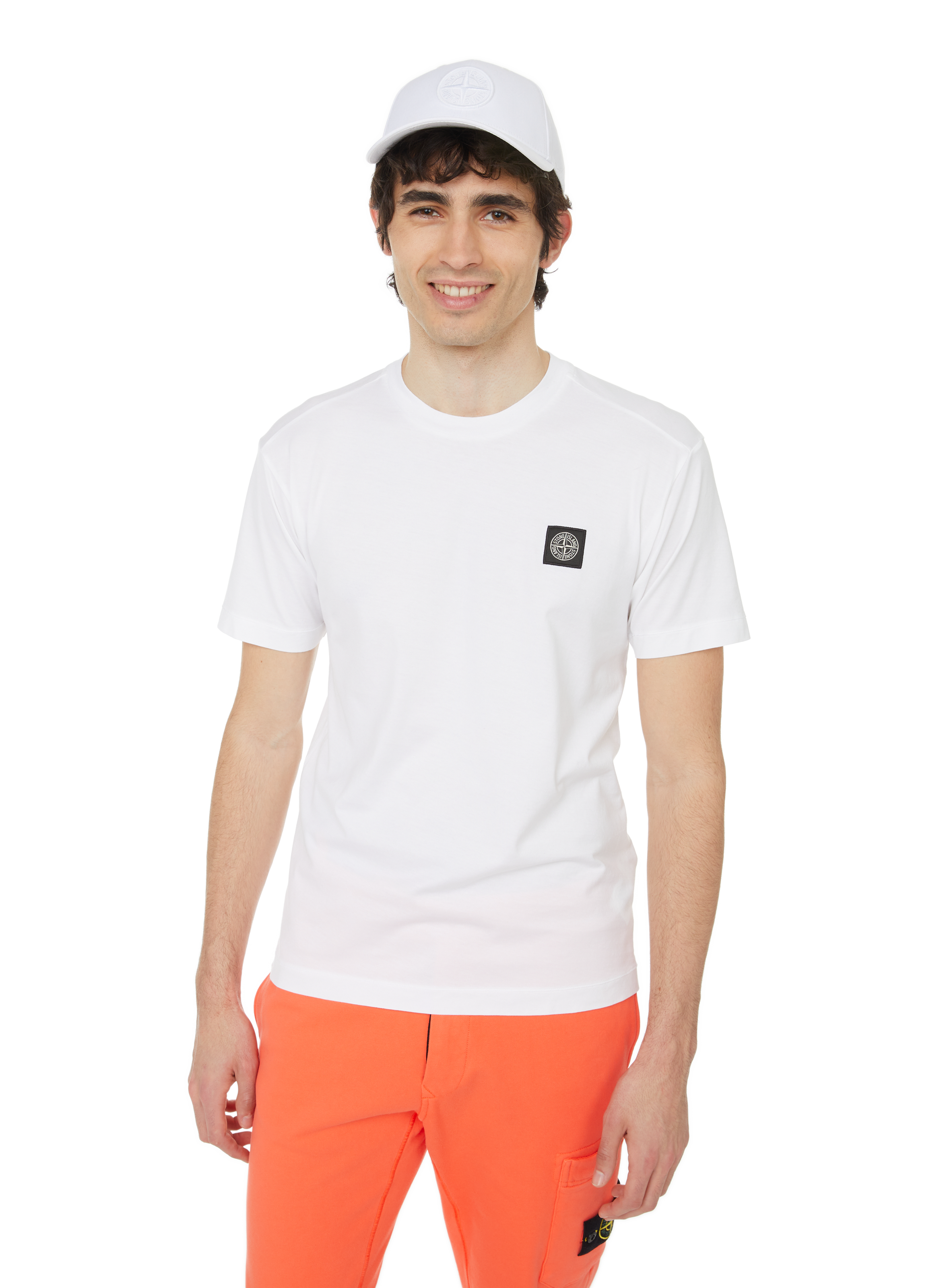 mens stone island t shirt white