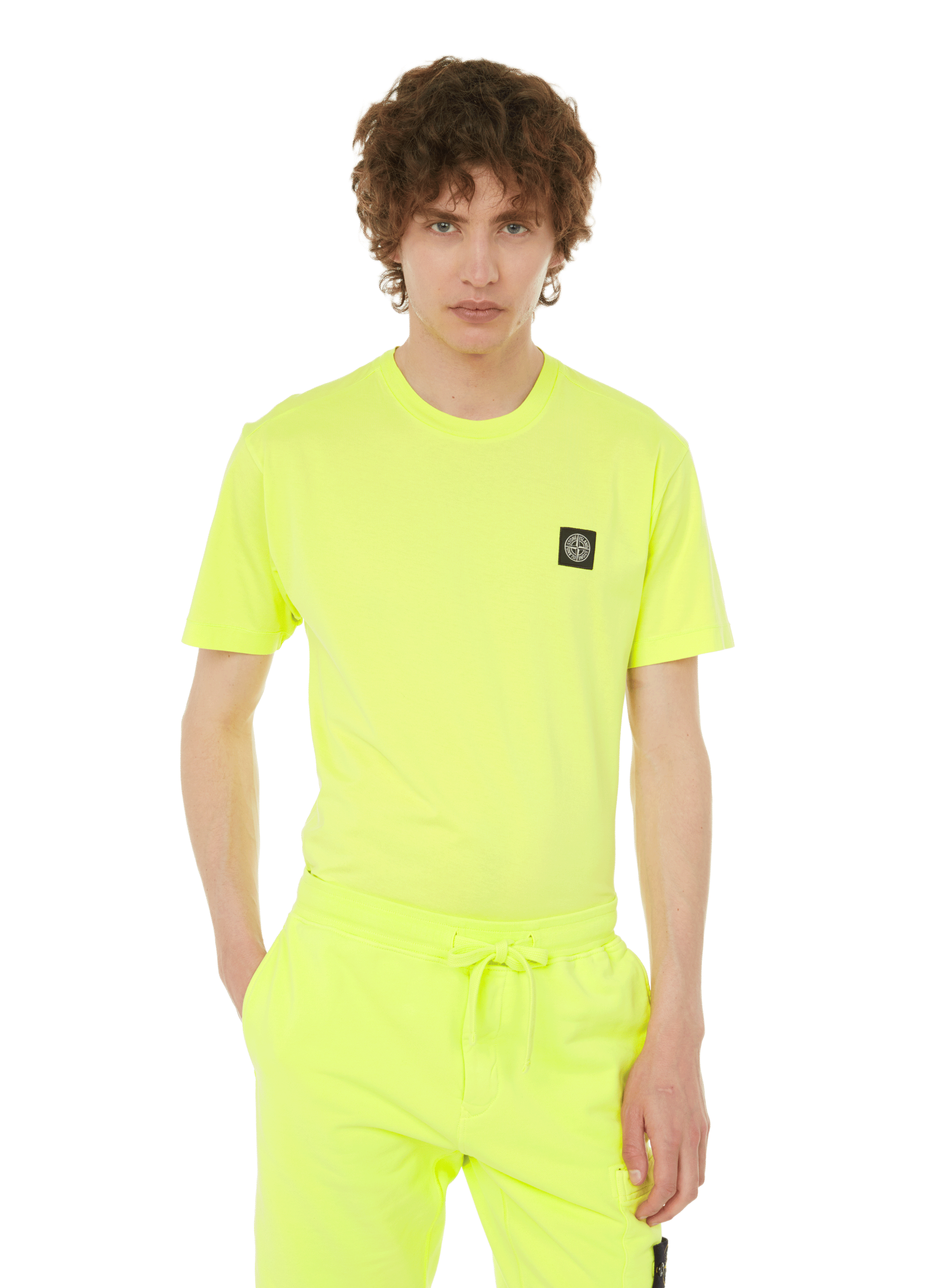 stone island t shirt and shorts