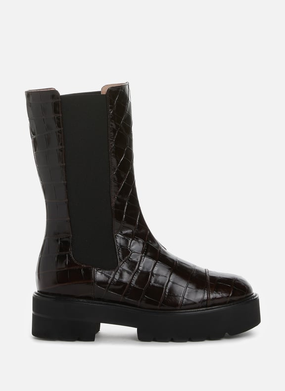 Presley Ultralift leather ankle boot Brown by STUART WEITZMAN STUART WEITZMAN Presley Ultralift leather ankle boot Brown