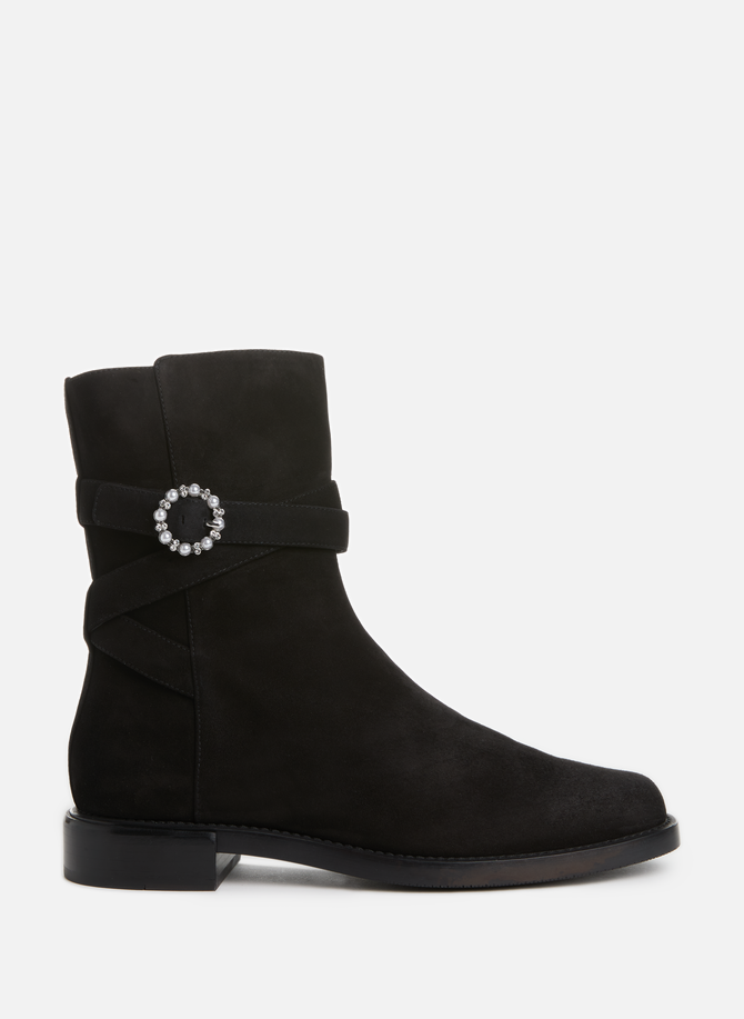 Ryder Buckle suede ankle boots STUART WEITZMAN