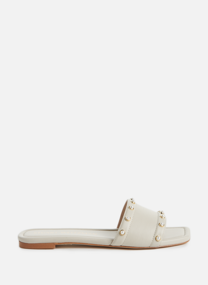 Leather and pearl sandals STUART WEITZMAN