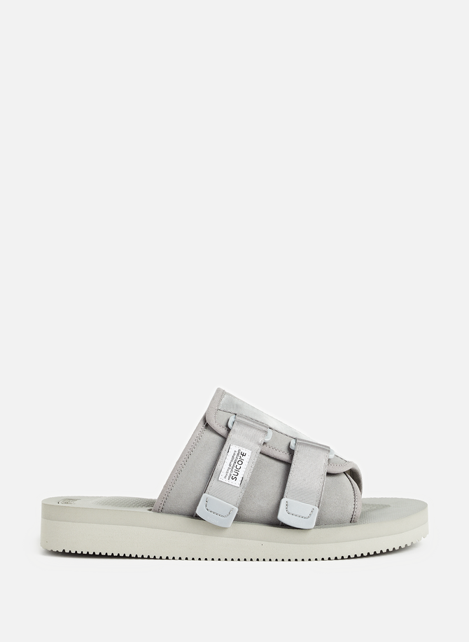 Kaw-VS mixed leather sandals SUICOKE