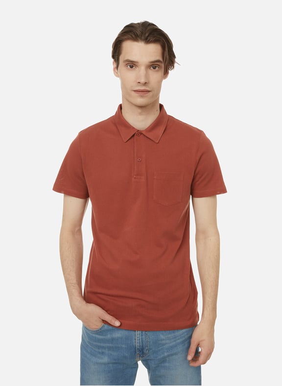 Cotton Riviera Polo shirt Brown by SUNSPEL SUNSPEL Cotton Riviera Polo shirt Brown