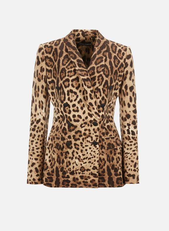 THE SPAGHETTI ARCHIVES Pre-loved Dolce amp; Gabbana leopard-print blazer Beige