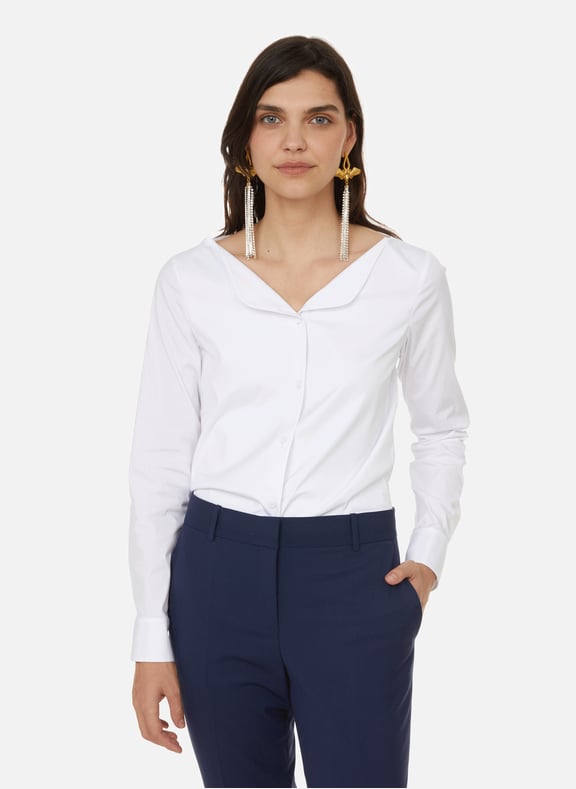 Cotton-blend shirt White by THEORY THEORY Cotton-blend shirt White