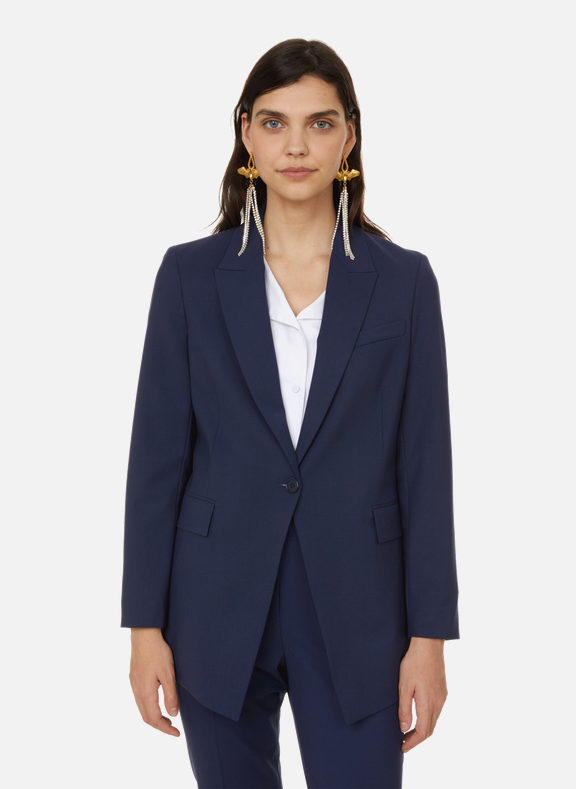 THEORY Wool-blend tailored jacket Blue