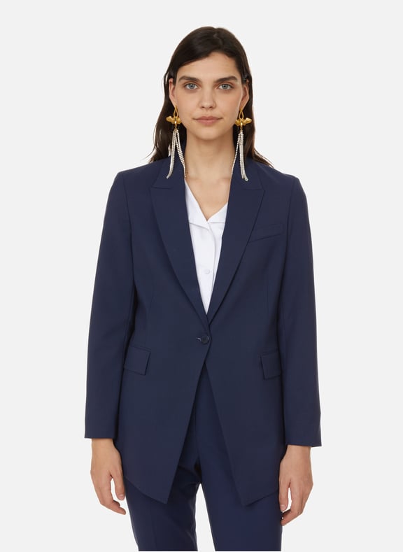 Wool-blend tailored jacket Blue by THEORY THEORY Wool-blend tailored jacket Blue
