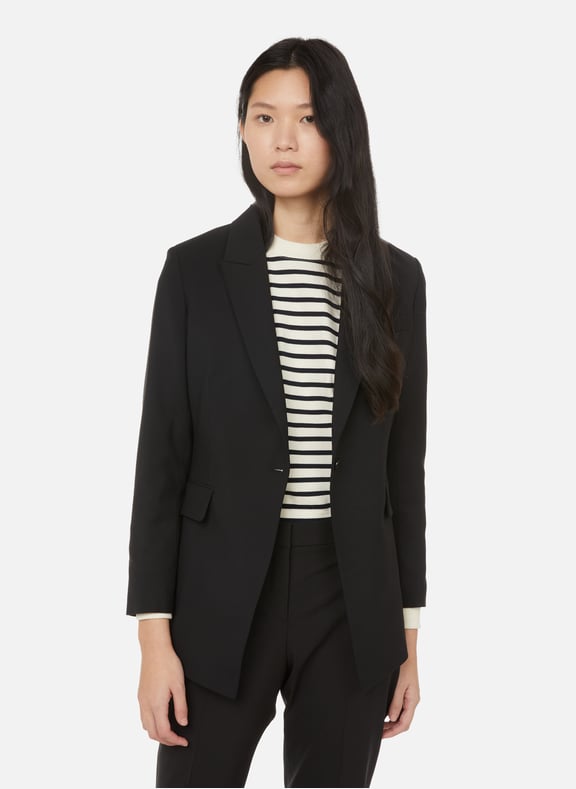 Wool-blend tailored jacket Black by THEORY THEORY Wool-blend tailored jacket Black