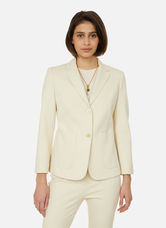 THEORY Textured cotton-blend jacket White