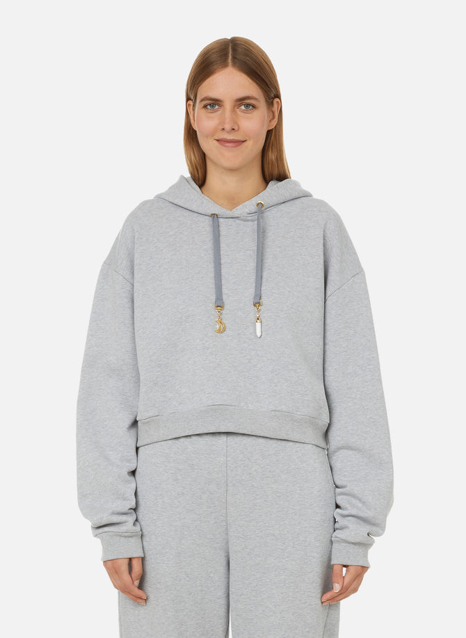 Cropped organic cotton hoodie THE SOCIAL SUNDAY
