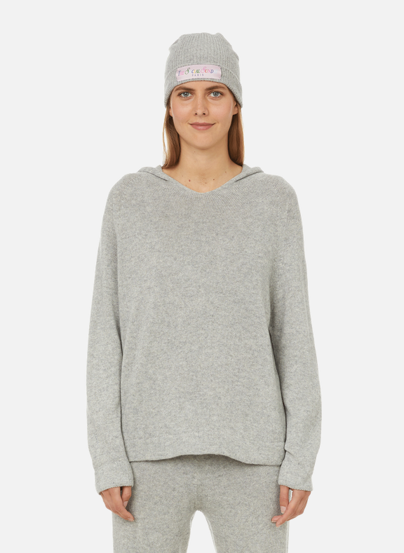 THE SOCIAL SUNDAY Knitted hoodie Grey