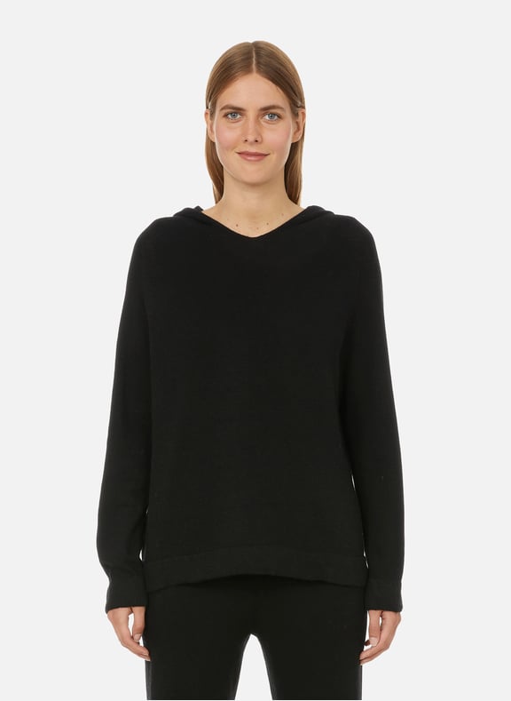 Knitted hoodie Black by THE SOCIAL SUNDAY THE SOCIAL SUNDAY Knitted hoodie Black