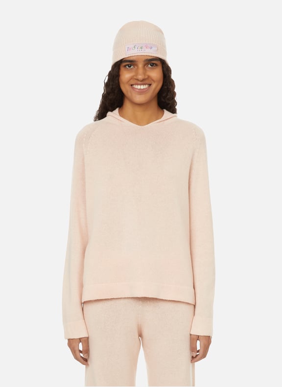Knitted hoodie Pink by THE SOCIAL SUNDAY THE SOCIAL SUNDAY Knitted hoodie Pink